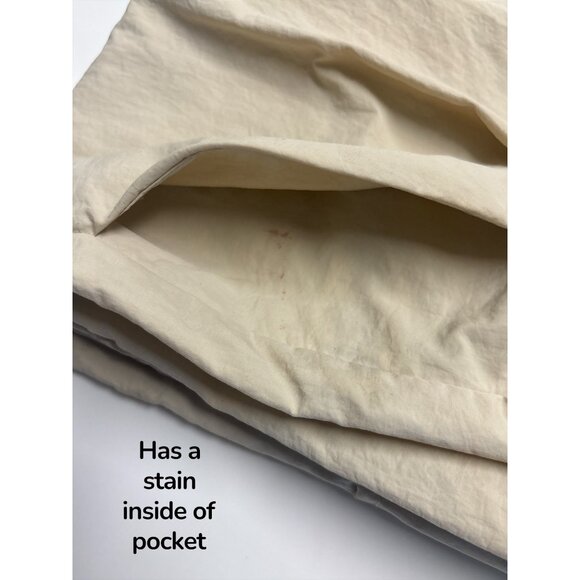 WILO The Label Wide-Leg Cargo Pants Women’s Size L Beige Nylon Utility Parachute - Picture 9 of 9